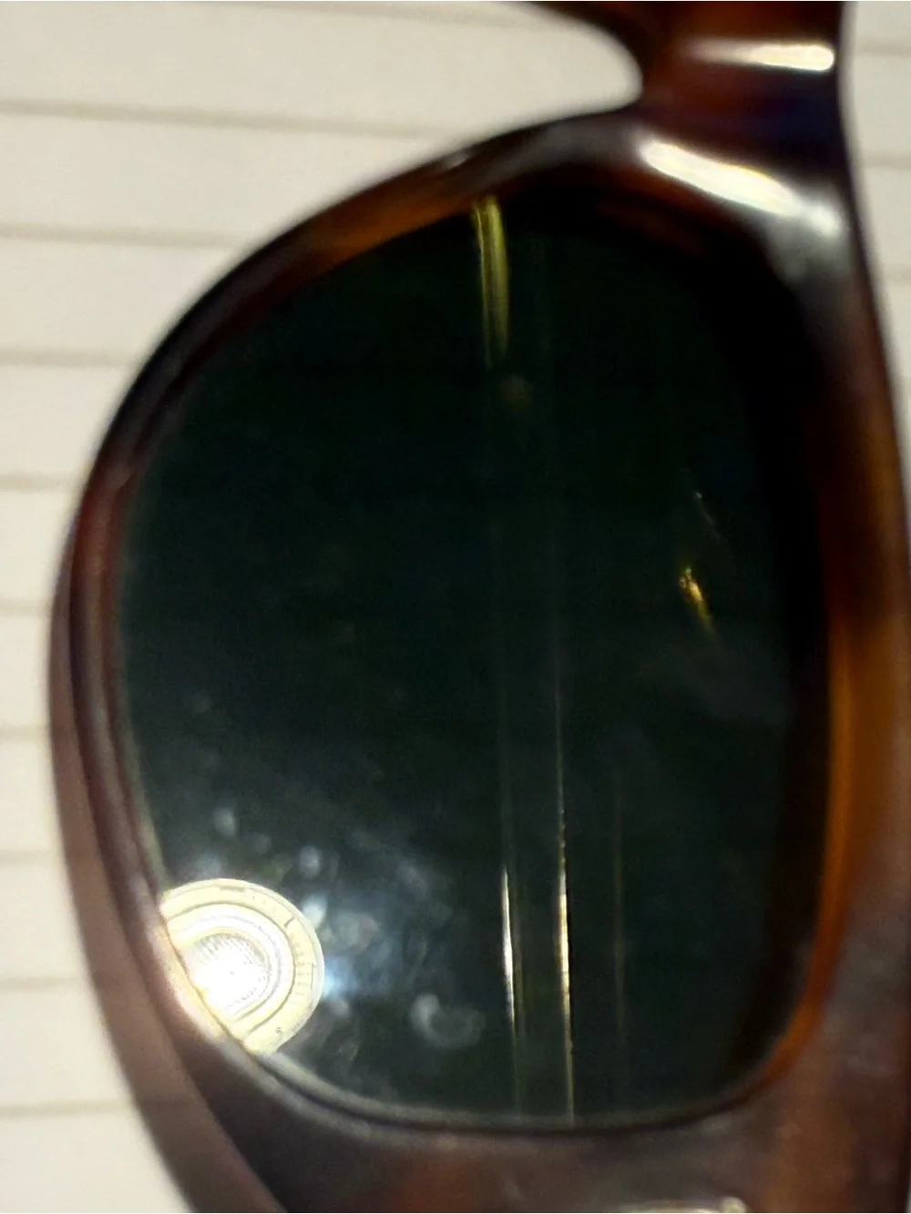 Ray-Ban Brown Tortoise Rectangle Sunglasses with Dark Lenses